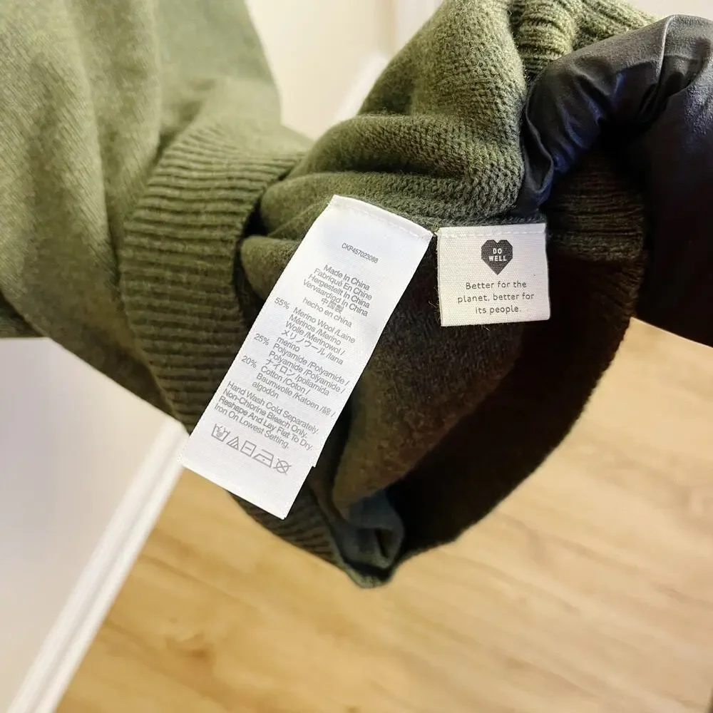 Madewell Olive Long Sleeve Dress - Picture 8 of 9
